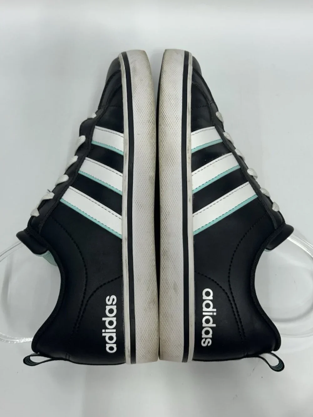 Adidas VS Pace Trainers sneaker Men’s 7 Black White Teal Women’s 8 Unisex